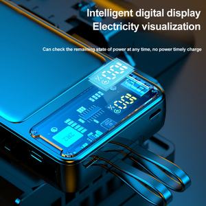 Banco de Energía Ultrafino OEM PD22.5W con Cable Integrado 3 en 1, Carga Súper Rápida, Gran Capacidad 20000mAh 50000mAh - Product Image 3