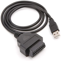 Connecteur femelle OBD2 16 broches vers USB 2.0 A faisceau de câbles d'extension d'équipement de diagnostic de voiture mâle