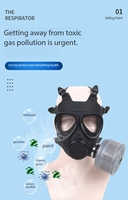 Masque tactique anti-buée à gaz Tpr OEM en stock