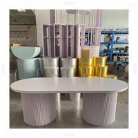 Modernes neues Design Hochzeits torte Display PVC Ripple Sockel Acryl Esstisch Bankett Tisch