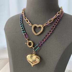 BD-B5440 merveilleux collier de chaîne ombre collier de zircon cubique collier de mode de bonne qualité pour les filles comme cadeaux - Product Image 2