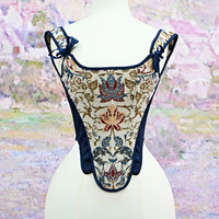 Corset ajustable grande taille en jacquard floral, avec laçage personnalisé, pour modeler la taille, style Renaissance, pour usage quotidien et fêtes, haut bustier