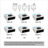 Chargeur GaN de voyage avec écran LED, 4 prises CA et chargeur sans fil, prêt pour la vente au détail sur Amazon, certifié CE FCC