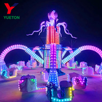 Manèges Octopus Grandiose avec Lumières RGB Colorées et Époustouflantes pour Aire de Jeux Intérieure et Extérieure, Jardin, Centre Commercial, Place d'Attractions