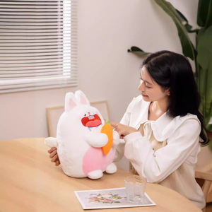 Simpatico peluche goloso per gatti coccole bambole di coniglio di carota cuscino per gatti di squalo Kawaii peluche di peluche con giocattoli di squalo - Product Image 4