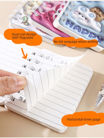 Vente en gros carnet à bobine Cahier A7 3D Foam Puff Cartoon Cute Girl Diary Notepad Children Student Small Handbook Gift