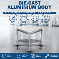 Dalle de plancher surélevé en aluminium perforé pour flux d'air 600x600x55mm pour centre de données, allée froide, fournisseur OEM en gros
