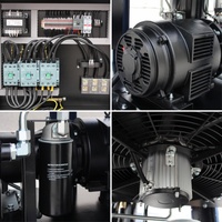 Compresseur d'air à vis stationnaire silencieux, lubrifié à l'huile, refroidi par air, TOP 15KW 20HP, avec bloc compresseur pour découpe laser, 16 bars, 208-400V, CE