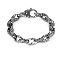 Bracelet Dragon en Acier Inoxydable Style Punk Européen Cool pour Hommes, Chaîne à Maillons en Corde Métallique, Bijou Masculin