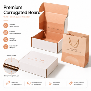 Caja de Cartón Corrugado con Impresión Degradada Personalizada, con Bolsa de Regalo de Papel a Juego, Empaque de Regalo Personalizado con Logotipo para Ropa y Cosméticos - Product Image 2