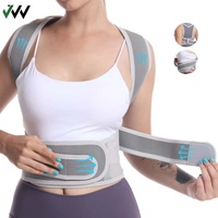 Ceinture de soutien lombaire respirante et réglable pour le dos et les épaules, correcteur de posture pour hommes et femmes