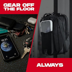 Cross Body Magnetic <b>Backpack</b> Unisex Oxford Cloth Multi Functional Outdoor Sports Bag <b>Black</b> Solid Color - Product Image 4