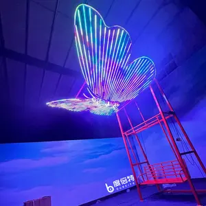 2023 Burning LED Flying Butterfly Luminous Wings Outdoor Large Amusement Light+
