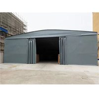 Auvent coulissant électrique mobile, structure pliable et rétractable, pour terrain de basket-ball, entrepôt, activité extérieure, tente de protection