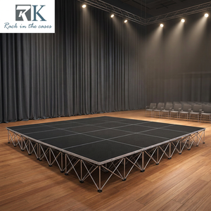 Plataforma de Escenario Portátil, Plataforma Antideslizante, Escenario Elevado de Aluminio - Product Image 2