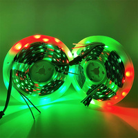 Tira de Luces LED RGB WS2812B Direccionables Individualmente, 5V, PCB Negro, 144 LED/m, Color de Ensueño, Programable, Inteligente