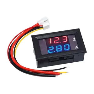 DC 0-100V 10A Digital-Voltmeter Ammeter mit Doppeldisplay Spannungsmelder Strommeter-Schutzpaneel Amplifizierungsmittellager Volt 0,28