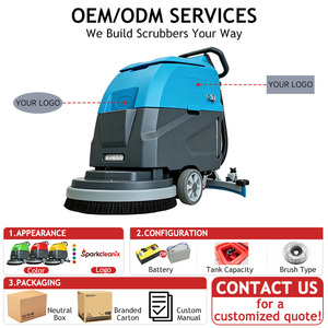Adjustable Down Pressure Commercial Floor <strong>Scrubber</strong> Battery Walk-behind Industrial Ceramic <strong>Tile</strong> Floor Cleaning Machine - Product Image 5