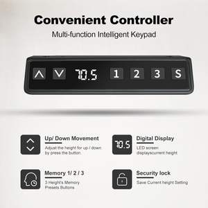 इलेक्ट्रिक स्टैंडिंग डेस्क बैठ घर ऑफिस गेमिंग ऊंचाई एडजस्टेबल कंप्यूटर डेस्क एक टुकड़ा लकड़ी पाइन फ्रीस्टैंडिंग 48 इंच - Product Image 3