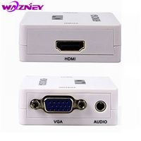 Kotak Konverter Mini VGA ke HDMI Baru 1080P VGA2HDMI HDMI2VGA Video Audio HDMI ke VGA AV Adapter untuk PC Laptop DVD ke HDTV