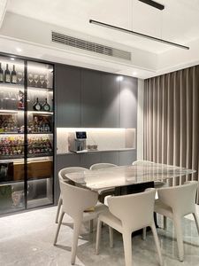 Walnut <b>Sideboard</b> Customized Size Restaurant Furniture Solid Wood Material Environmental Protection - Product Image 5