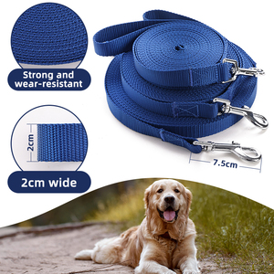 OEM <span class=keywords><strong>10ft</strong></span> 15ft 30ft <span class=keywords><strong>Collar</strong></span> de entrenamiento para perros Correa Set Nylon al aire libre Plomo largo para la playa Patio Camping Natación Estilo simple - Product Image 2