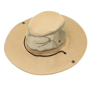 Sombrero de Pesca y Senderismo de Poliéster para Exteriores con Cuerda Ajustable, Protección Solar, Personalización OEM ODM - Product Image 2