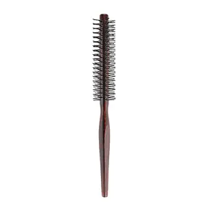 Nouveau design trois tailles salon rouleau de cheveux brosse peigne coiffeur outil de coiffure en bois roulant brosse à cheveux ronde