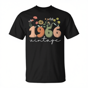 T-shirt da donna vintage del 1966 per il 60° compleanno Wildflower - Product Image 2