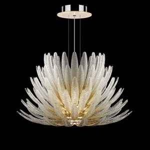 Luxury Crystal Chandelier Round E27 <b>LED</b> Gold Finish Living Room Bedroom <b>Lighting</b> Fixture - Product Image 2