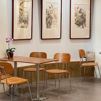 Ensembles de tables classiques vintage, tables et chaises, mobilier de restaurant élégant pour librairie et café-restaurant