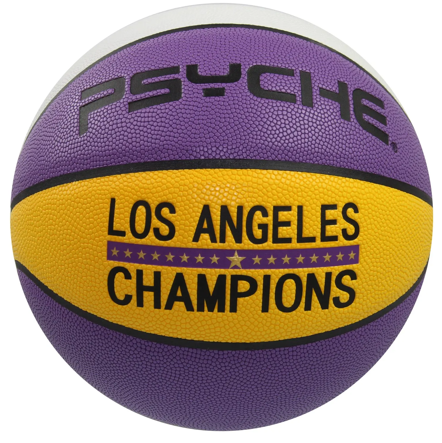 PSYCHE Prix Compétitif Lakers Hygroscopique PU Taille Officielle 29.5 Basketball Intérieur Extérieur Pour L'entraînement