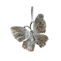 Pendentifs papillons de Noël en cristal acrylique de luxe, transparents, pour la décoration de l'arbre de Noël et la décoration de la maison pendant les fêtes
