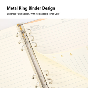 Nhà Sản Xuất A5 <span class=keywords><strong>PU</strong></span> Da Vòng Chất Kết Dính In Máy Tính Xách Tay Biểu Tượng Tùy Chỉnh Loose Kế Hoạch Máy Tính Xách Tay Với Từ Khóa Bán Buôn - Product Image 3