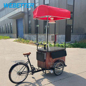 WEBETTER Café Boulangerie Vélo Extérieur Mobile Chariot Alimentaire Tricycle de Boulangerie Snack Food Vélo Chariot à Vendre - Product Image 3