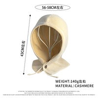 Cagoule Élastique en Polaire Tricotée pour Femme, Bonnet Cache-Cou pour le Ski, le Cyclisme, les Sports d'Hiver et les Voyages