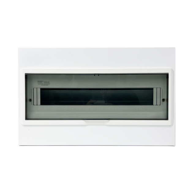 AX30 18 Way Galvanized Steel Plastic Wall Mounted Switchboard Circuit Breaker Distribution Box Control Panel IP30 Rated Metal