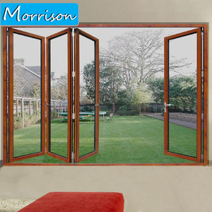 Doble acristalamiento de aluminio <span class=keywords><strong>Patio</strong></span> Exterior Bifold puerta corredera puertas de cristal de aluminio - Product Image 2