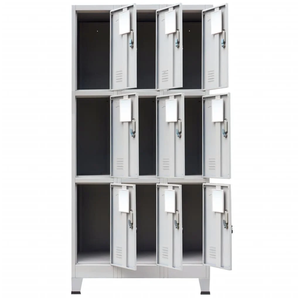 Armoire de rangement métallique moderne à 9 compartiments, démontable, pour atelier, personnel, vestiaire de salle de sport - Prix abordable - Product Image 4