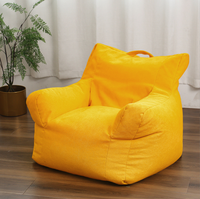 Fauteuil moderne décontracté en similicuir avec housse amovible, ultra doux, une place, dossier et accoudoirs, design paresseux avec pouf, pour chambre/salon