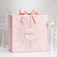 Grande boîte de rangement cosmétique haut de gamme réutilisable, 25 compartiments, double ouverture, auto-assemblable, en forme de livre, pour soins de la peau