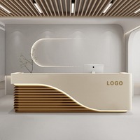 Bureau d'Accueil en Bois Simple et Moderne pour Entreprise, Vente en Gros Usine – Idéal pour Salon de Beauté, Hôtel et Clinique