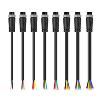 Kabel Steker Penerbangan GX16 M16, Kabel Daya Konektor Bundar Tahan Air IP67 2 hingga 10 Pin untuk Otomotif, Peralatan Industri