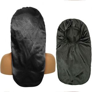 Bande élastique large personnalisée en satin pour dreadlocks longs et bonnet avec attaches extensibles pour tresses, grand bonnet de nuit pour le soin des cheveux - Product Image 3