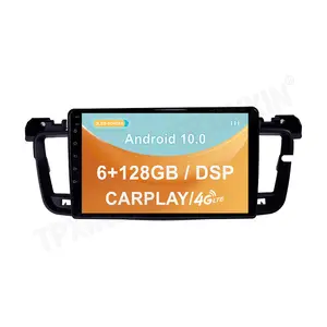 เครื่องเสียงรถยนต์ระบบนำทาง GPS,แอนดรอยด์10.0 6G + 128GB สำหรับ Peugeot 508 2011-2018เครื่องเล่นมัลติมีเดียสเตอริโอวิทยุรถยนต์