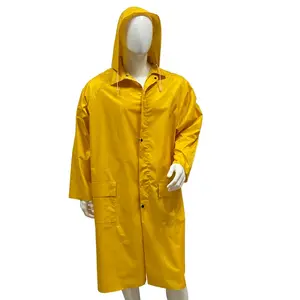 黄色防水重型成人雨衣男士长雨衣