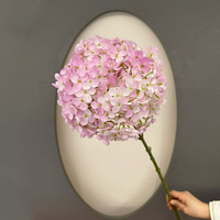 Bunga Hydrangea Sutra Buatan Besar Laris Manis, Hiasan Bunga Simulasi Buket Pernikahan, Bunga Dekoratif Kelas Atas