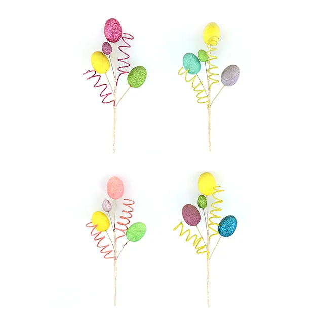 Schiuma uovo di pasqua accessori per feste Set regalo di pasqua per bambini prodotti pasquali uova stampate più vendute rami di fiori