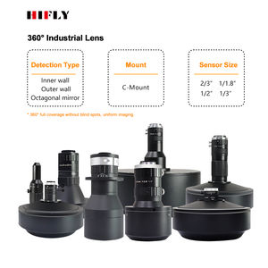 Ifly WD = 16-66mm 1/2 "macchina visione C montaggio 360 ° ispezione superficie esterna Imaging lente industriale - Product Image 6