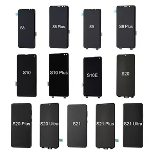 Factory Super AMOLED mobile phone lcd display for samsung S6 S7 S7 edge S8 S9 S10 S20 note 8 phone screen